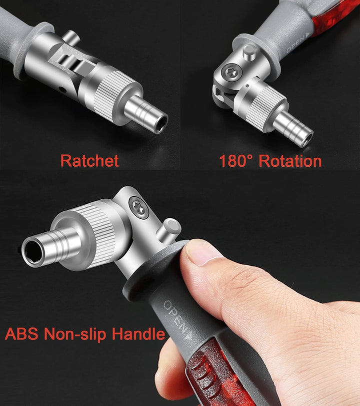 Ratschenschraubendreher Bit Ratsche mit Magnetischen 10 Bit Satz, Alles in Einem Kleinen Taschen Min