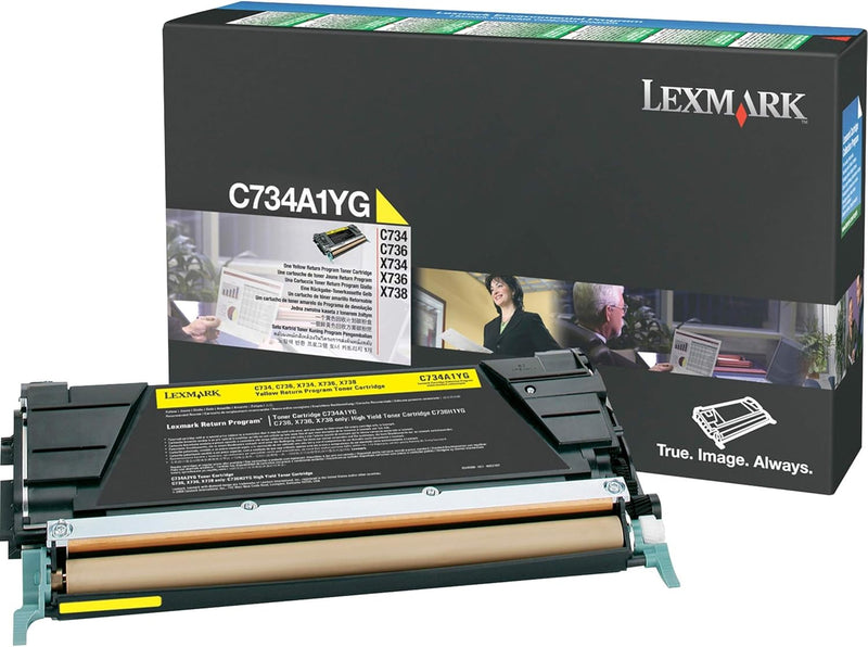 Lexmark C734A1YG C734, X734 Tonerkartusche 6.000 Seiten Rückgabe, gelb, Gelb