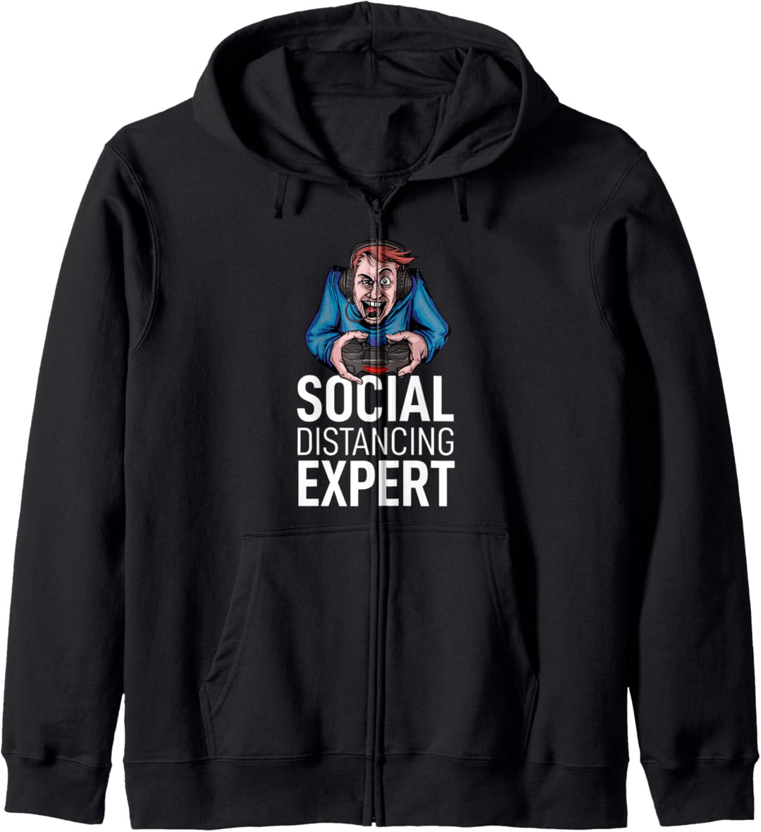 Social Distancing Expert Konsole Video Game Spieler Zockerin Kapuzenjacke
