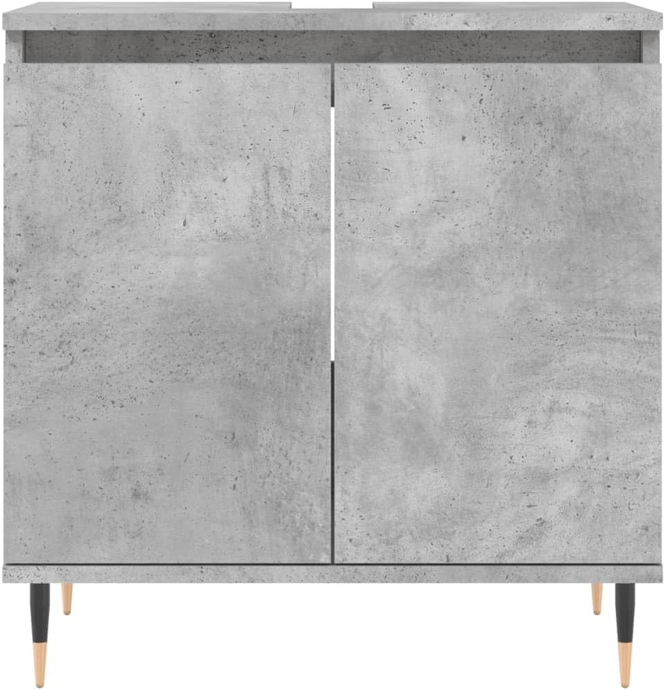Gecheer Badschrank Badezimmerschrank Badmöbel Mit 1 grosses Fach mit 2 Türen Badezimmermöbel Aufbewa