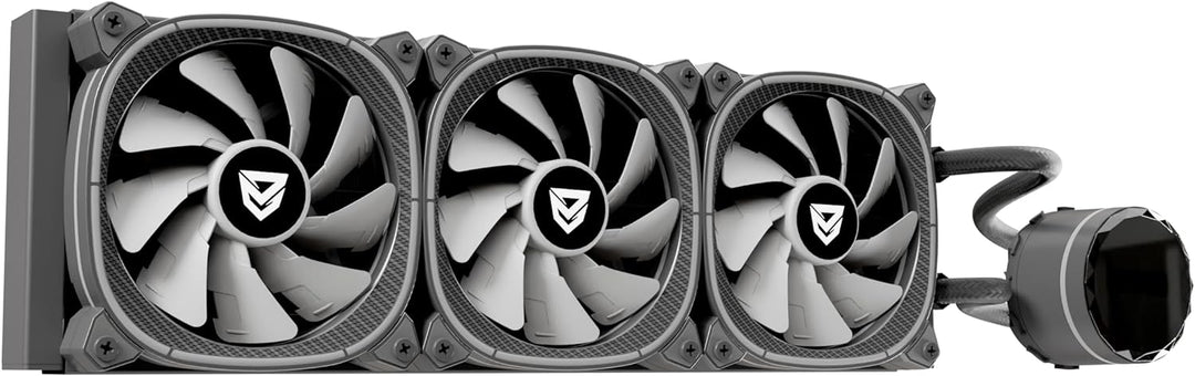 Nfortec - ATRIA X Liquid CPU Cooling ARGB 360mm, Infinity Mirror 360 Grad drehbar, 3x 120mm PWM ARGB
