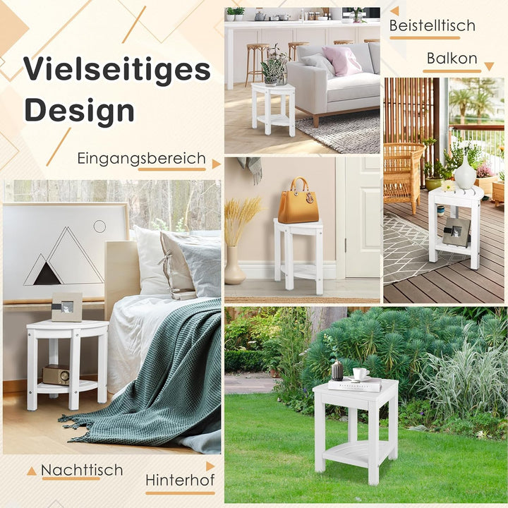 RELAX4LIFE Eck-Duschbank, HDPE-Duschhocker mit Ablage, Badezimmer-Fussstütze für Kleine Räume, Wasse