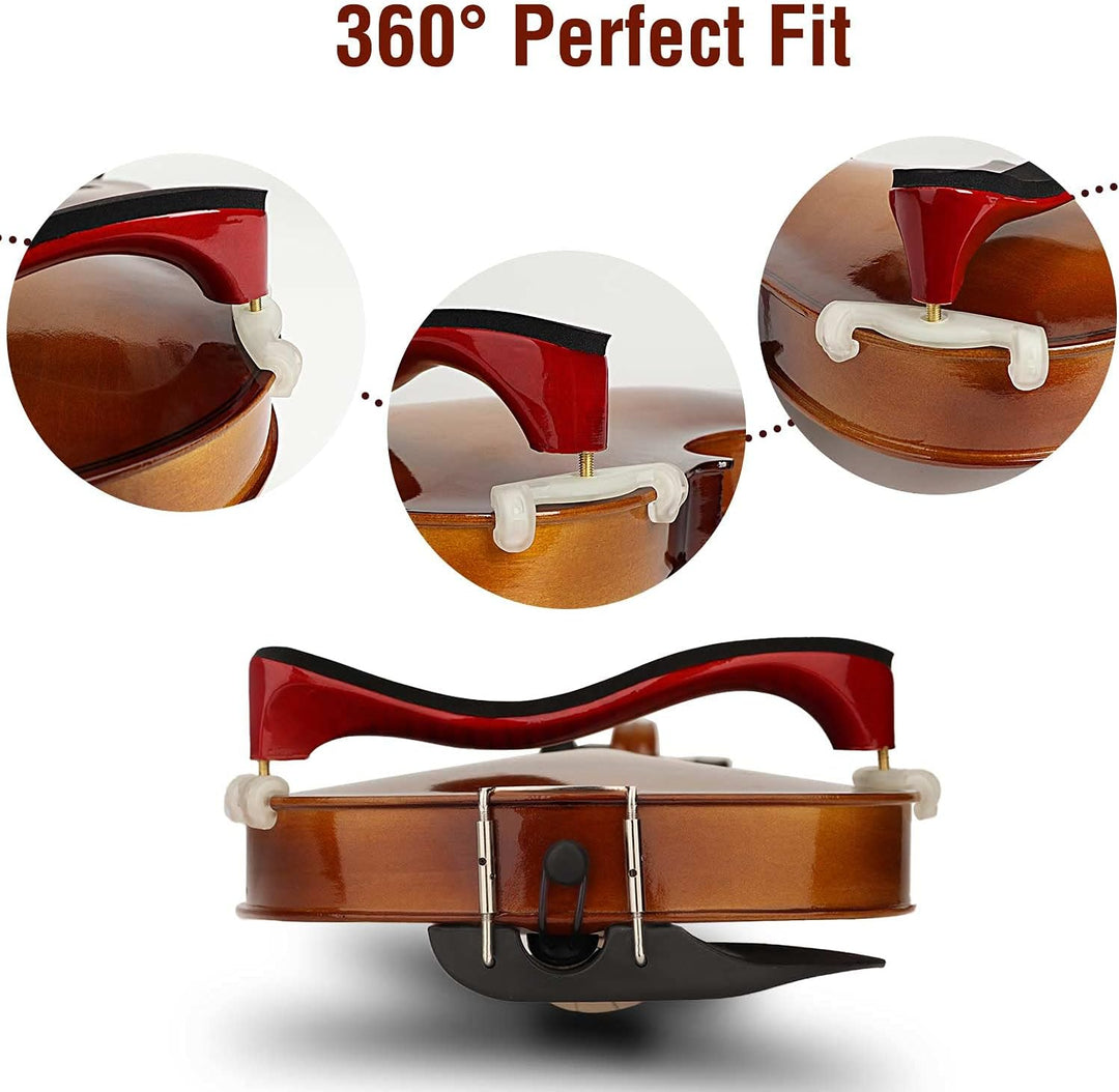 LMS Schulterstütze für Violine, Grösse 3/4, Grösse 4/4, verstellbare Schulterstütze für Violine, mit