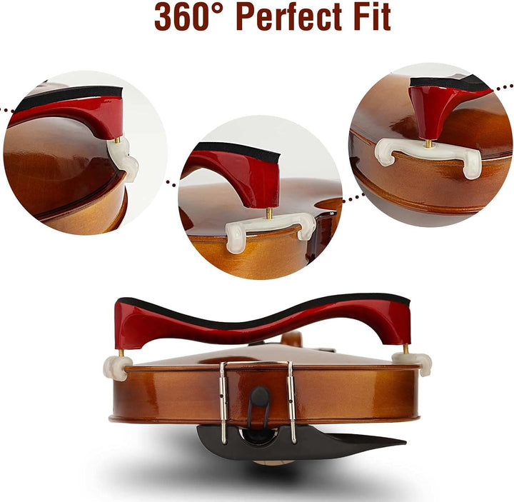 LMS Schulterstütze für Violine, Grösse 3/4, Grösse 4/4, verstellbare Schulterstütze für Violine, mit