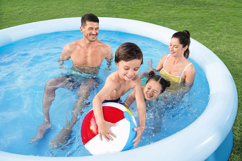 Bestway Fast Set Aufstellpool ohne Pumpe Ø 366 x 76 cm, blau, rund Einzeln, Einzeln