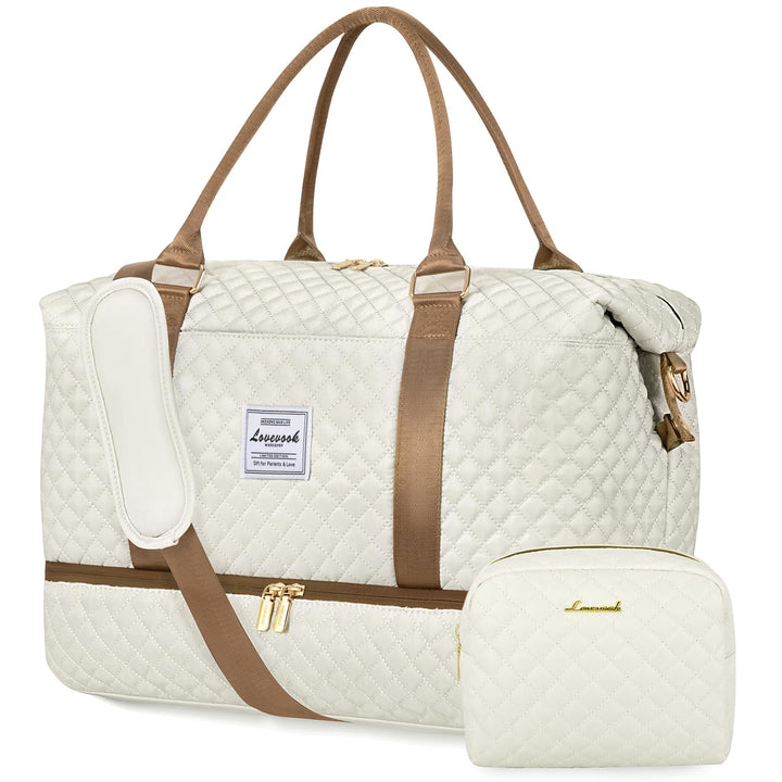 LOVEVOOK Reisetasche Damen Sporttasche Gross mit Schuhfach & Nassfach Weekender Travel Duffle Bag mi