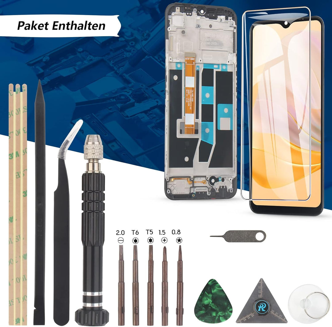 RongZy Kompatibel mit Oppo A54s CPH2273 Ersatz Bildschirm LCD Display und Touchscreen-Digitizer mit