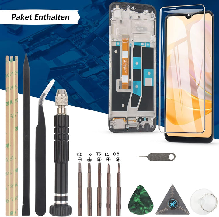 RongZy Kompatibel mit Oppo A54s CPH2273 Ersatz Bildschirm LCD Display und Touchscreen-Digitizer mit