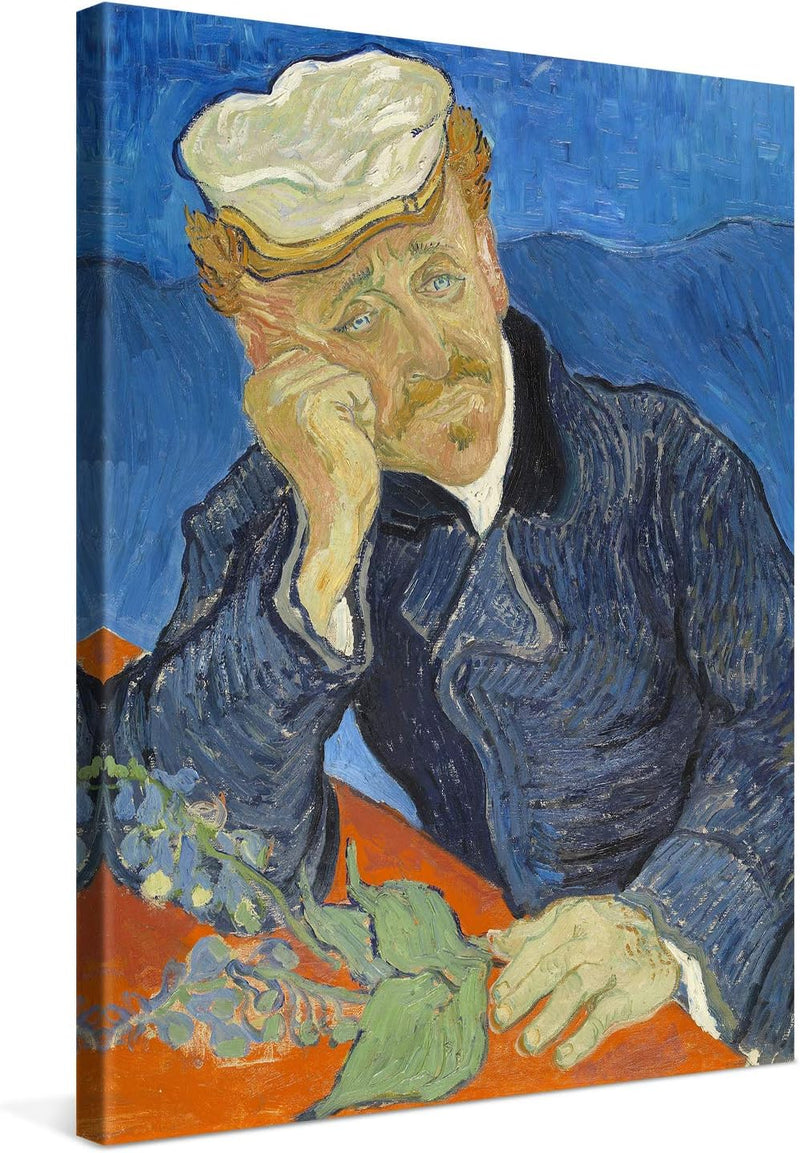 PICANOVA – Vincent Van Gogh Portrait of Dr. Gachet 60x80 cm – Bild auf Leinwand – Leinwandbild – Pre