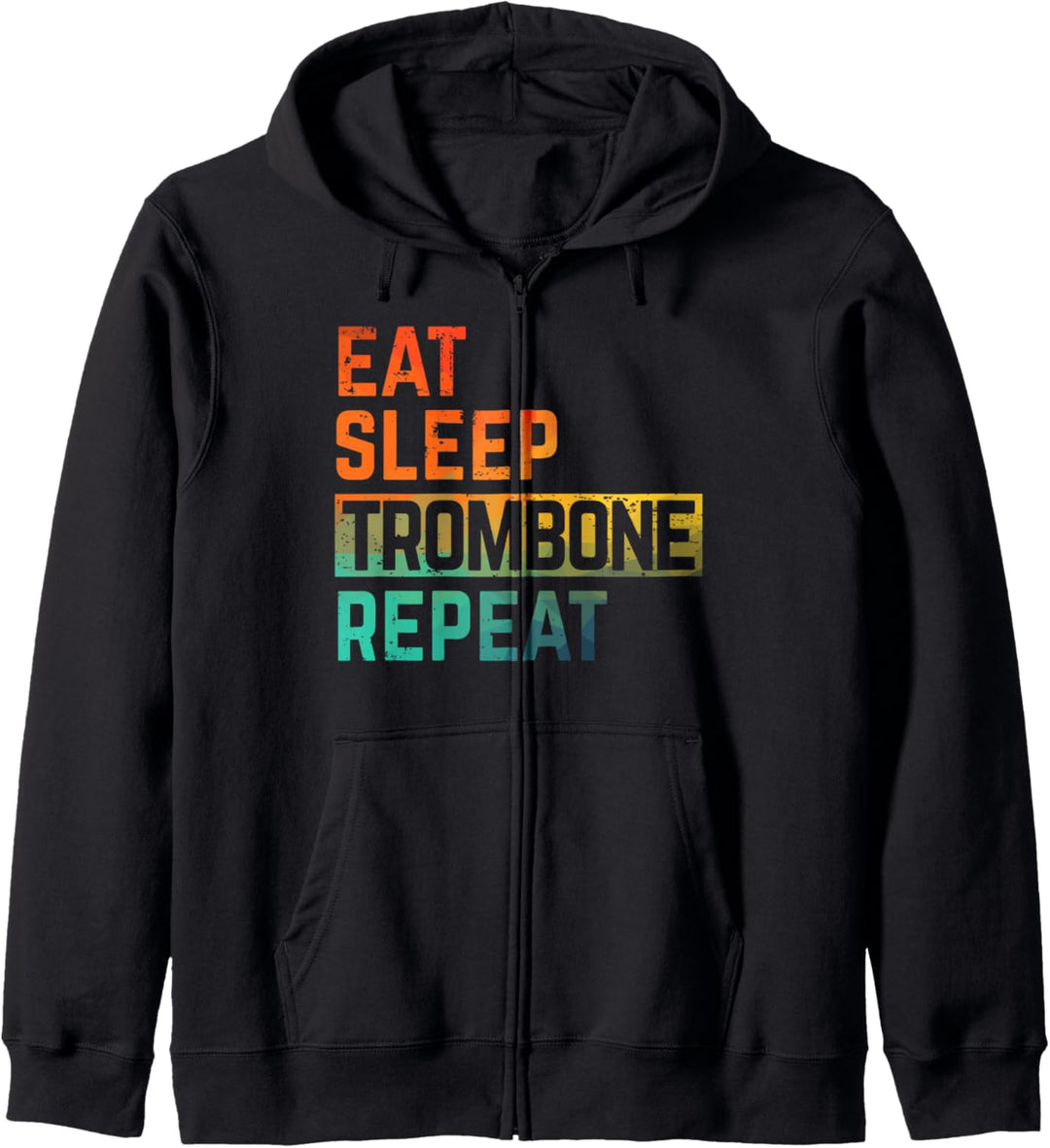 Trombone Eat Sleep Repeat Watercolor Kapuzenjacke