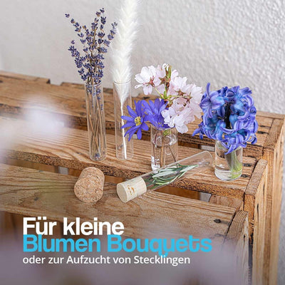 Tuuters Reagenzgläser mit Korken 50 Stück für kleine Gastgeschenke Mandeln zur Hochzeit Taufe Kommun