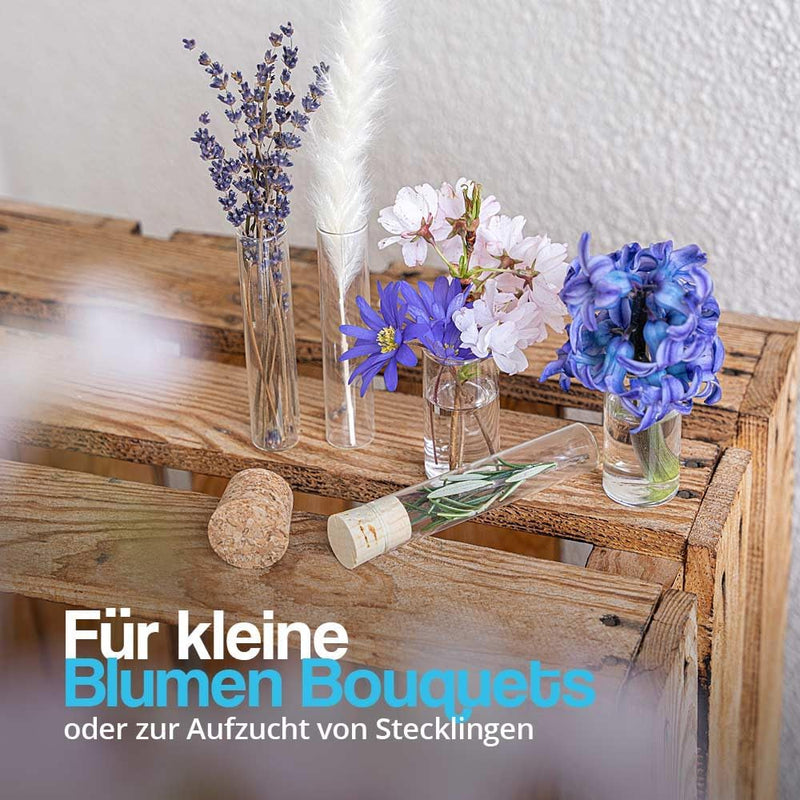 Tuuters Reagenzgläser mit Korken 50 Stück für kleine Gastgeschenke Mandeln zur Hochzeit Taufe Kommun