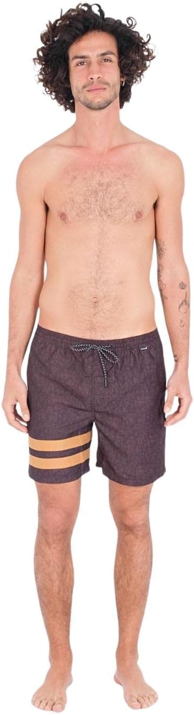 Hurley Herren Blockparty Volley Board-Shorts L Schwarz, L Schwarz