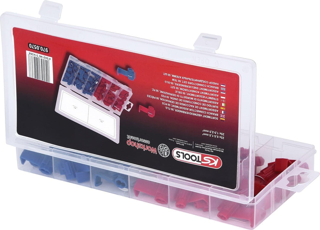 KS Tools 970.0570 Sortiment Abzweigverbinder, 50-tlg.