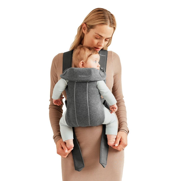 BabyBjörn Babytrage Mini, 3D-Jersey, Dunkelgrau 3D-Jersey Dunkelgrau, 3D-Jersey Dunkelgrau