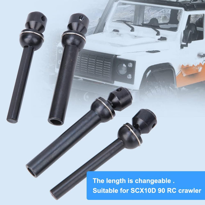 Tbest 2pcs Universal Drive Shaft, Teleskop-Gelenkwelle aus Metall, passend für SCX10 D90 RC Crawler(