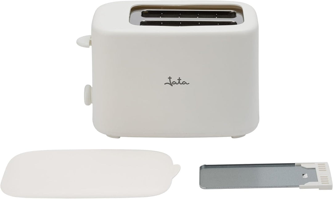JATA JETT1048 Toaster mit 2 extra breiten Schlitzen, 6 Bräunungsstufen, Schutzdeckel, Krümelschublad