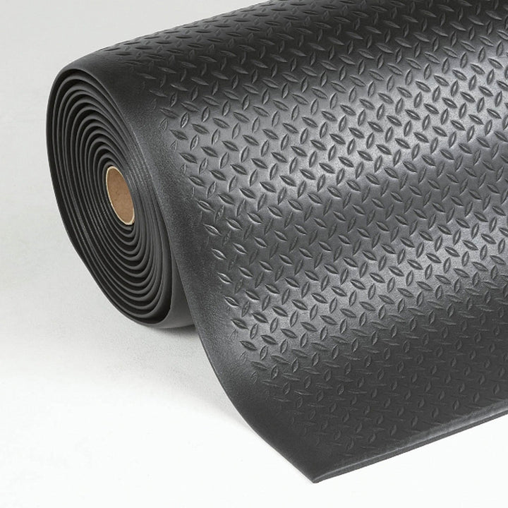 Floordirekt Anti Ermüdungsmatte, Stehmatte 90 x 1830 cm Schwarz Robuste Arbeitsplatzmatte für Stehar