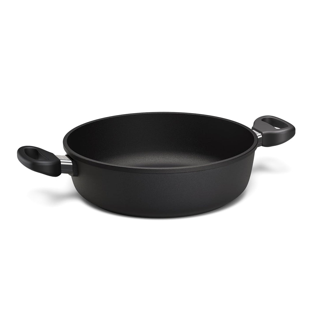Hoffmann STONIQ Bräter rund Ø 28 cm, 3,3 l, Aluguss, PFAS Frei ohne Deckel, ohne Deckel