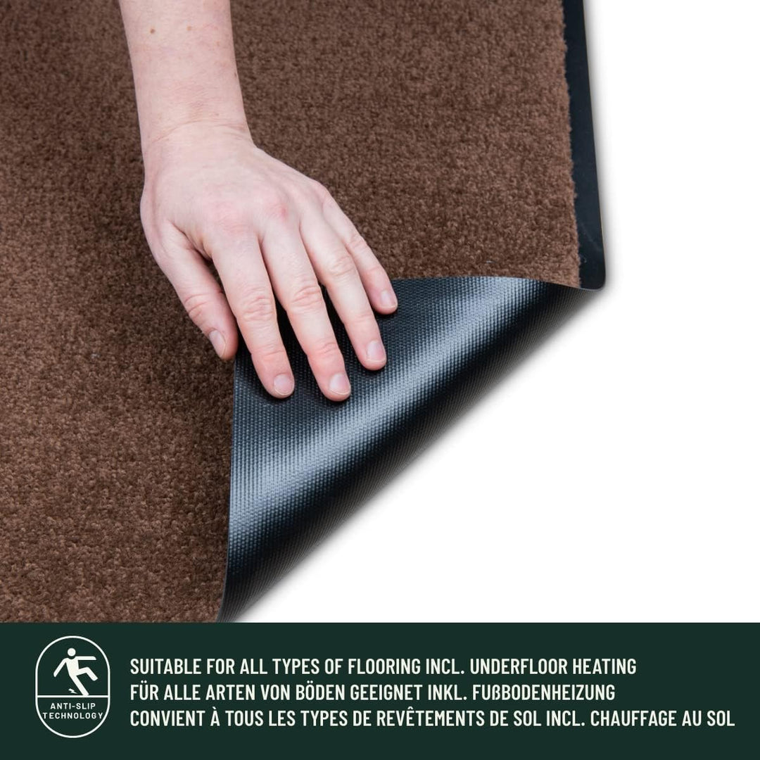 Studio M Schmutzfangmatte 60x80 OPTICLEAN - Fussmatte innen - rutschfeste Matte Braun, Opticlean Bra