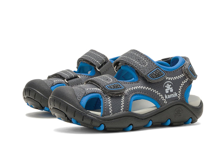 Kamik Mädchen Seaturtle2 Geschlossene Sandalen 22 EU Grau Hellblau, 22 EU Grau Hellblau
