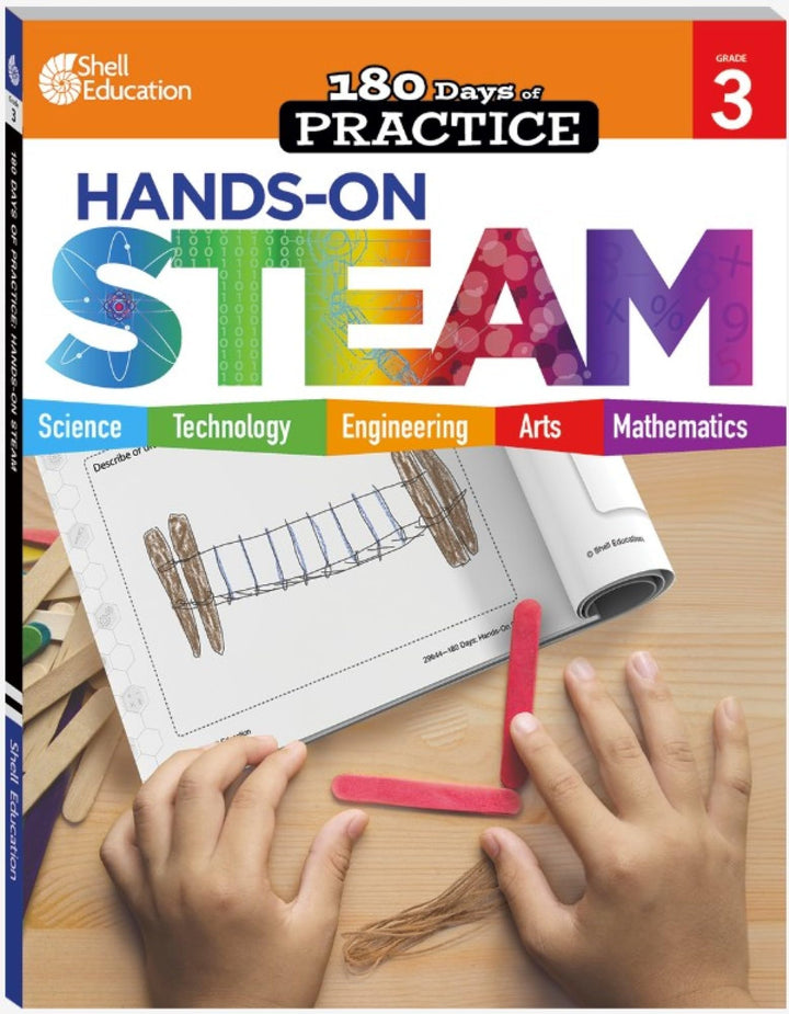 180 Days: Hands-On STEAM: Grade 3 (180 Days of Practice), Paperback