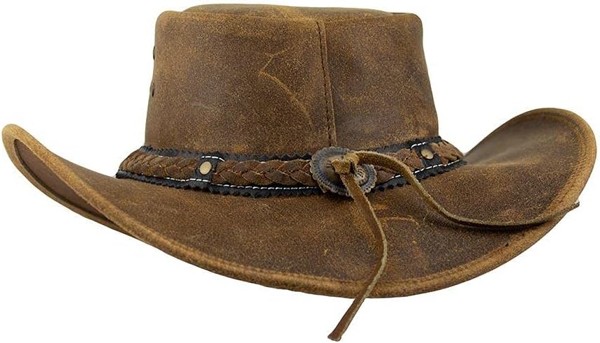 Black Jungle ARAMAC Lederhut Cowboyhut Australienhut Hut L Tan, L Tan