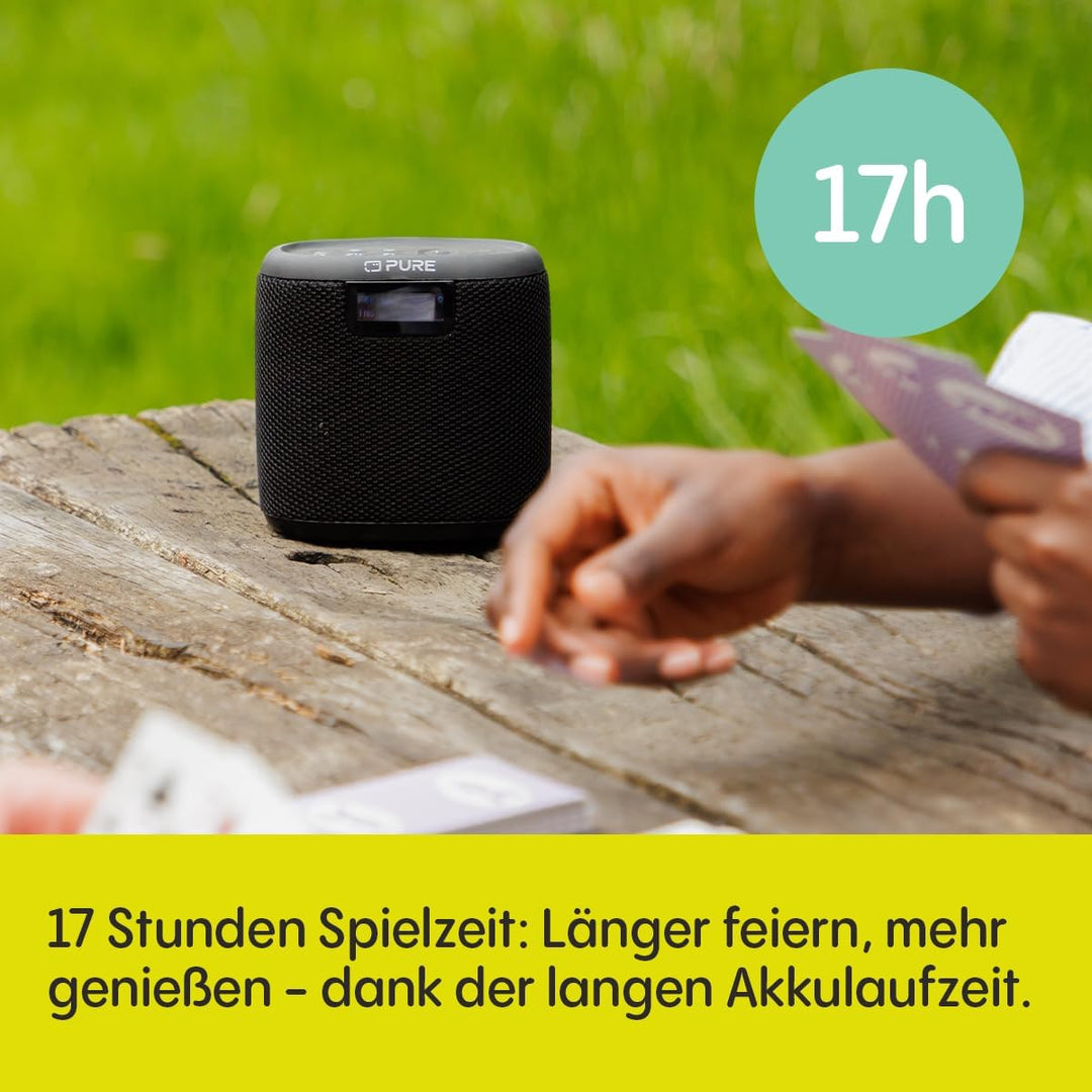 Pure Woodland Mini Outdoor Lautsprecher mit Bluetooth & DAB+/FM Radio (wasserdicht IP67, robust, tra