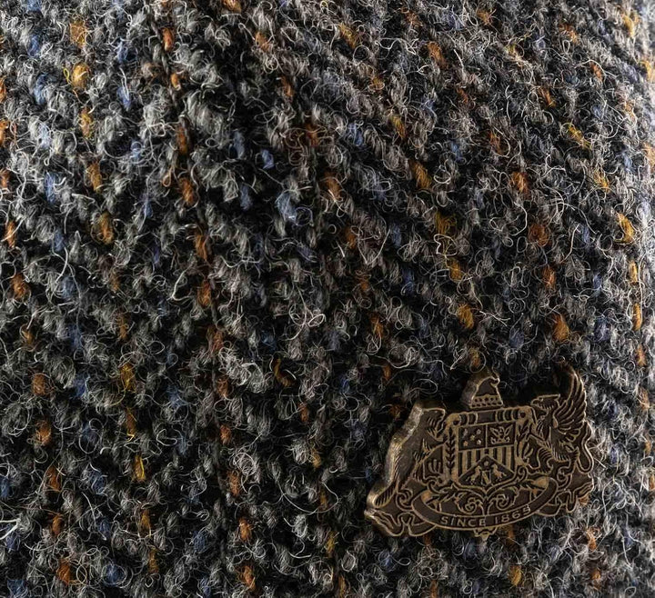 Stetson Texas Harris Tweed Flatcap Schirmmütze Schiebermütze Wollcap Herren - Made in Germany mit Sc