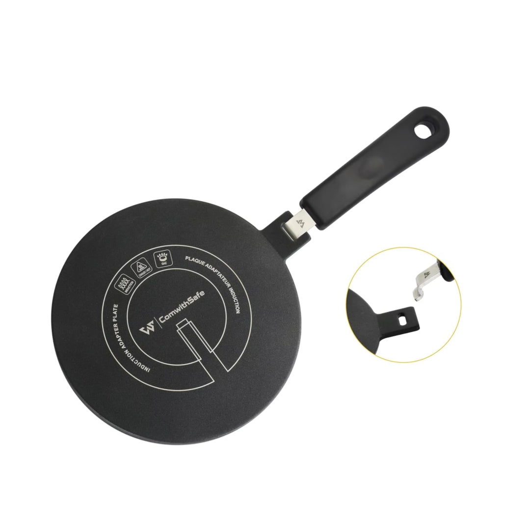 Induktionsadapter, 24 cm, mit abnehmbarem Griff, isoliert, ändert die Farbe nach Gebrauch nicht, Hei