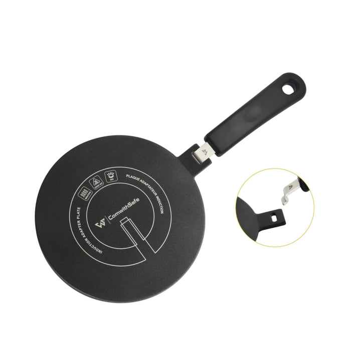 Induktionsadapter, 24 cm, mit abnehmbarem Griff, isoliert, ändert die Farbe nach Gebrauch nicht, Hei