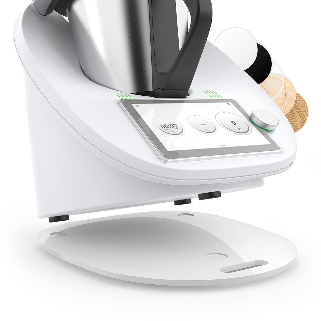 Siegvoll Gleitbrett für Thermomix TM6 TM5 Gleiter müheloses Verschieben Rollbrett aus Acryl - Weiss