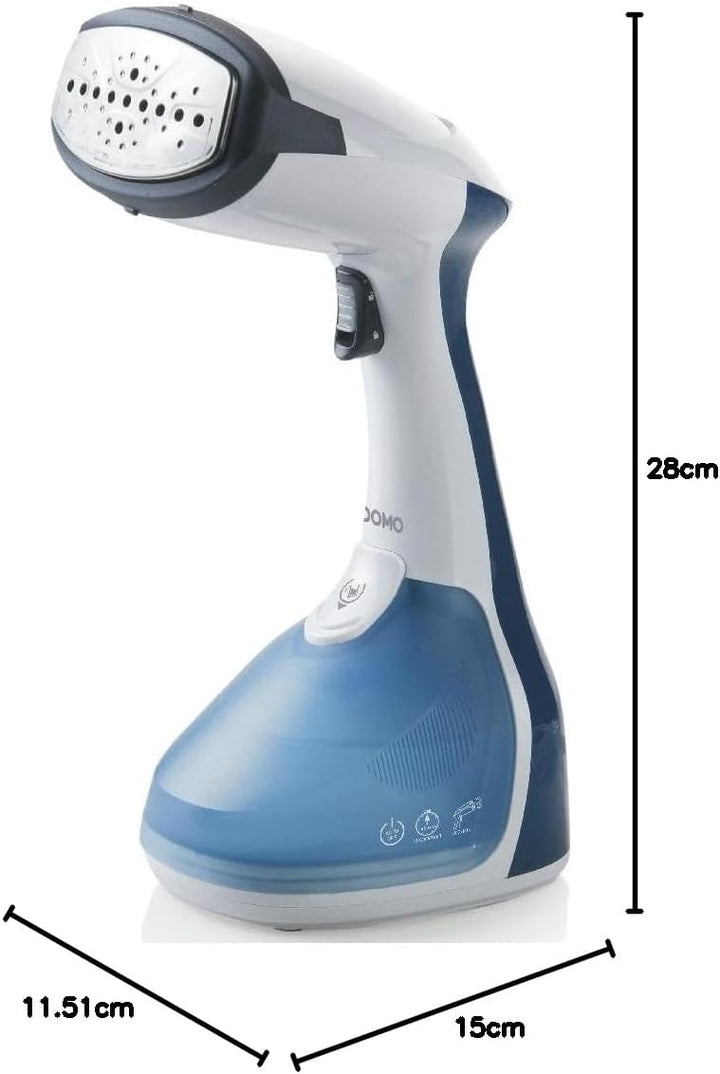 Domo DO7056S Bekleidungsdämpfer Dampfbürste, Blau-weiss