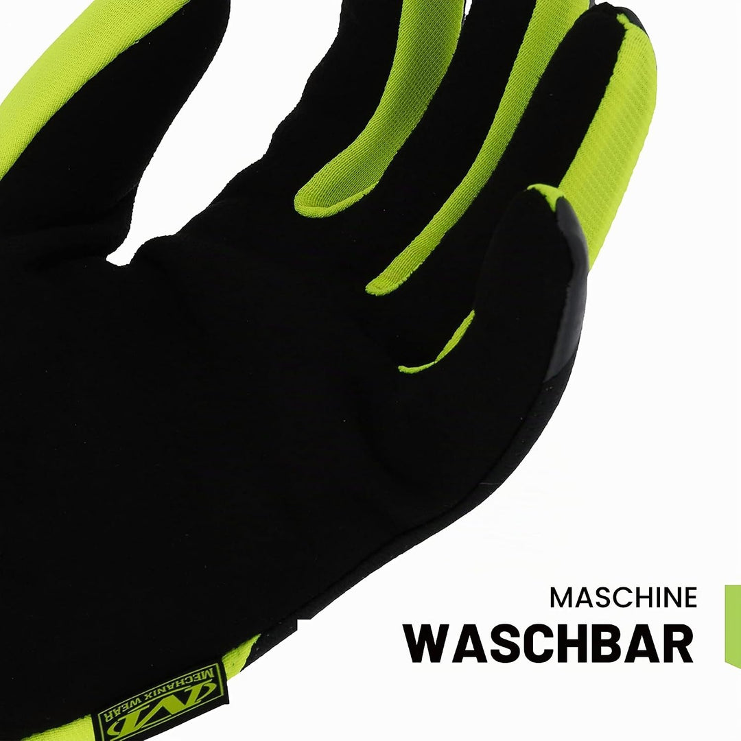 Mechanix Wear FastFit® E5 Handschuhe (Large, Schwarz/Fluoreszierendes Gelb) L (1er Pack), L (1er Pac