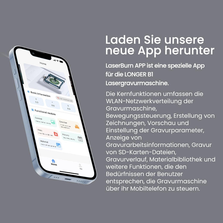 Longer Laser B1 20W – Lasergravierer mit automatischer Luftunterstützung, ideal für DIY-Arbeiten auf