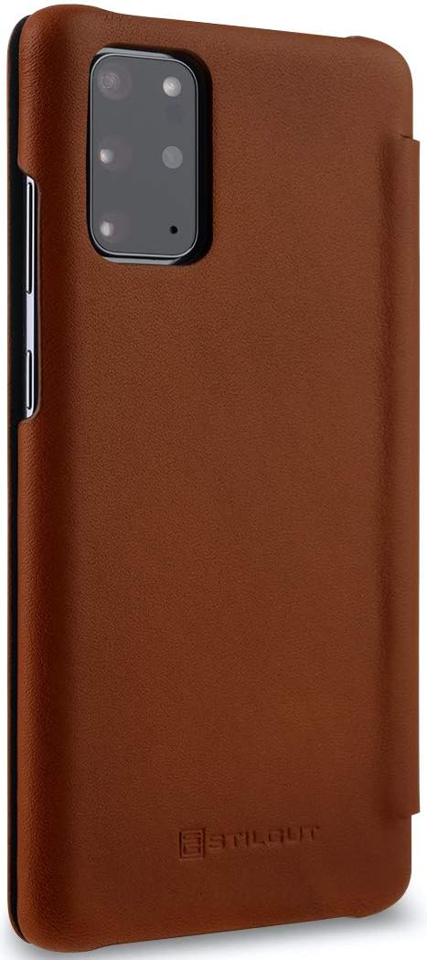 STILGUT Book Case kompatibel mit Samsung Galaxy S20 Plus/S20+ Hülle aus Leder zum Klappen, Klapphüll