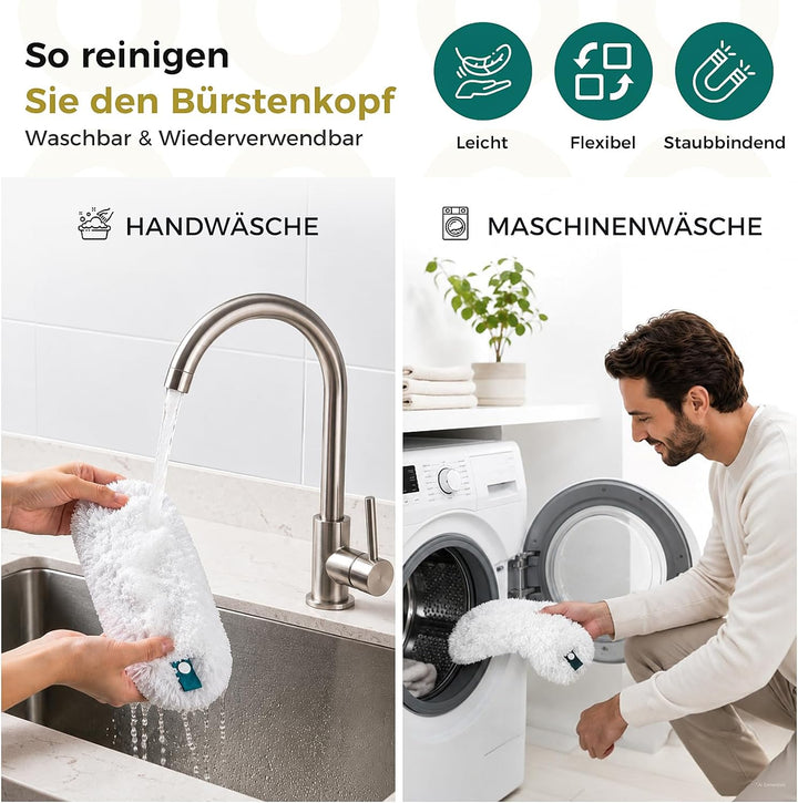 4 Stück Staubwedel für Leifheit SUPERDUSTER 4p Leifheit Duster, 4p Leifheit Duster