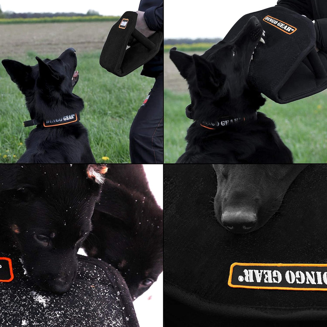 Dingo Gear Beisskissen Keilform Gizmo aus Baumwolle-Nylon Schwarz Ausbildung IGP IPO K9 Hundetrainin
