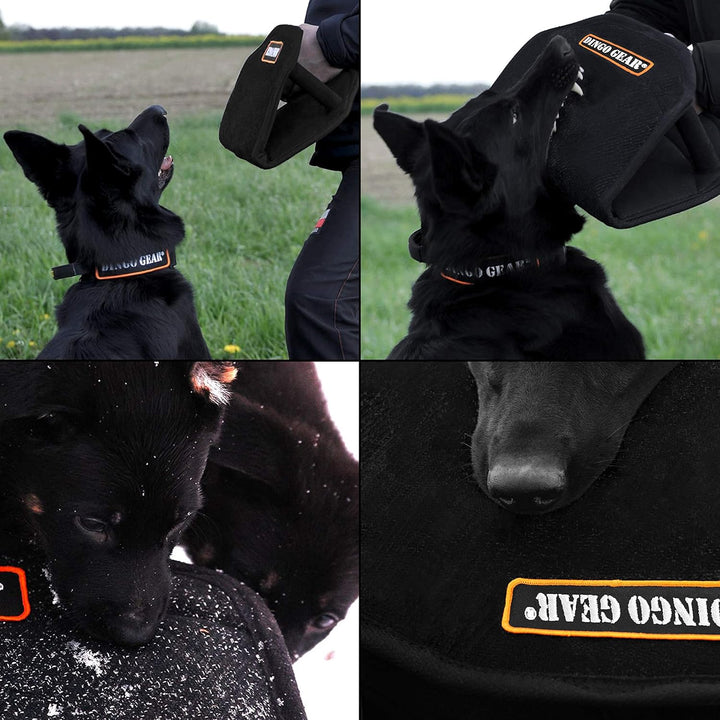 Dingo Gear Beisskissen Keilform Gizmo aus Baumwolle-Nylon Schwarz Ausbildung IGP IPO K9 Hundetrainin