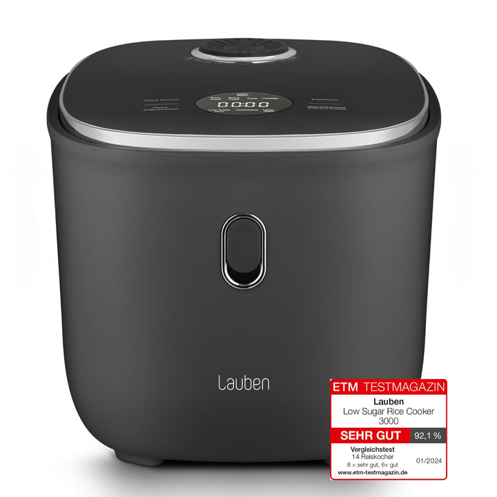 Lauben Low Sugar Reiskocher Rice Cooker mit Low-Sugar-Funktion, 3l Volumen, 6 modi, verzögerter Star