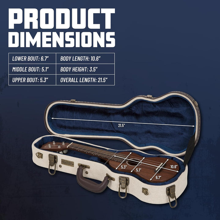 GATOR-Fälle GW-JM-UKE-SOP-Fall für Sopran-Ukulele Beige Sopran-Ukulele, Beige Sopran-Ukulele