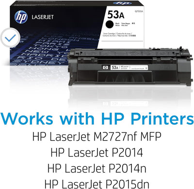 HP 53A (Q7553A) Schwarz Original Toner für HP Laserjet P2014, P2015, P2015dn, P2015n, P2015x, M2727n