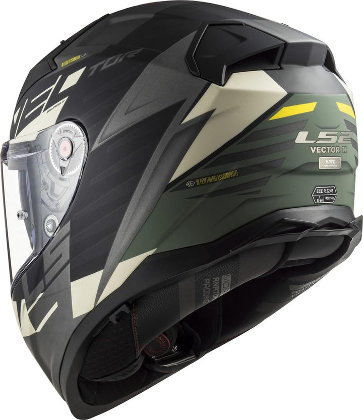 LS2, Integralhelme motorrad VECTOR II Absolute mat black silver, XXS, mat black silver