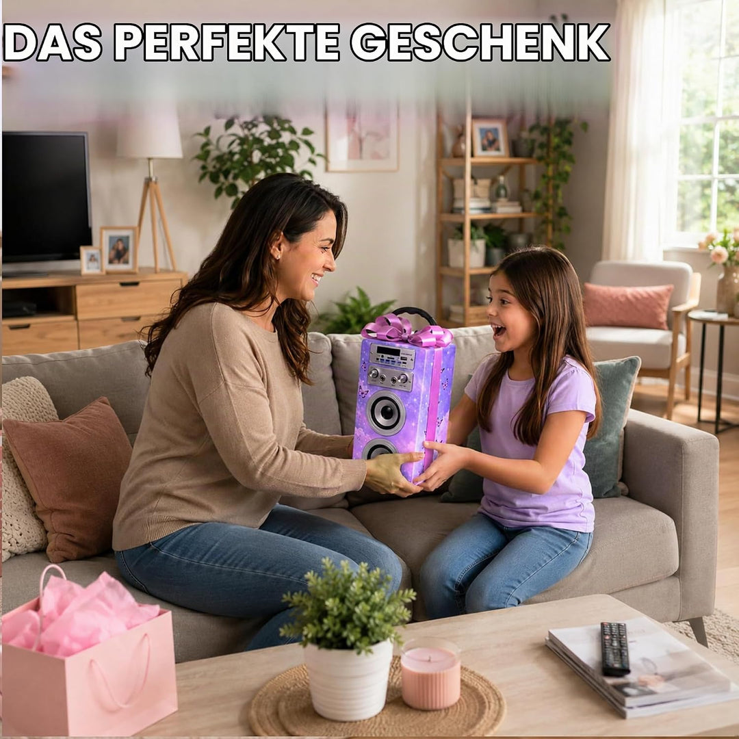 DYNASONIC (3º Generation Mikrofon Karaoke Spielzeug, ideal für originelle Geschenke für Kinder, Mädc