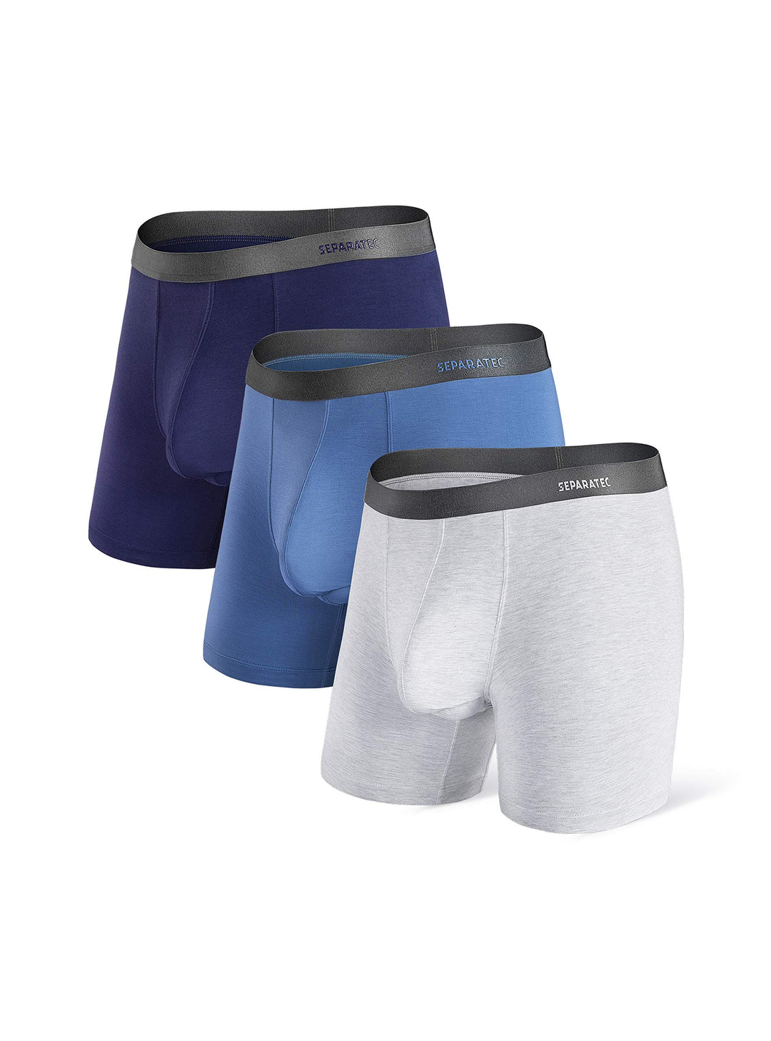 Separatec Herren Boxershorts, Herren Unterhosen aus Bambus-Viskose, atmungsaktiv und weich, Doppelbe