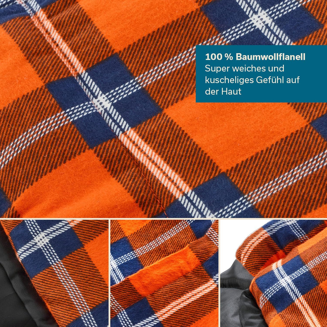 Skandika Schlafsack Vegas Flanell | XXL Mumienschlafsack mit Flanell Baumwoll oder Polycotton Innenf