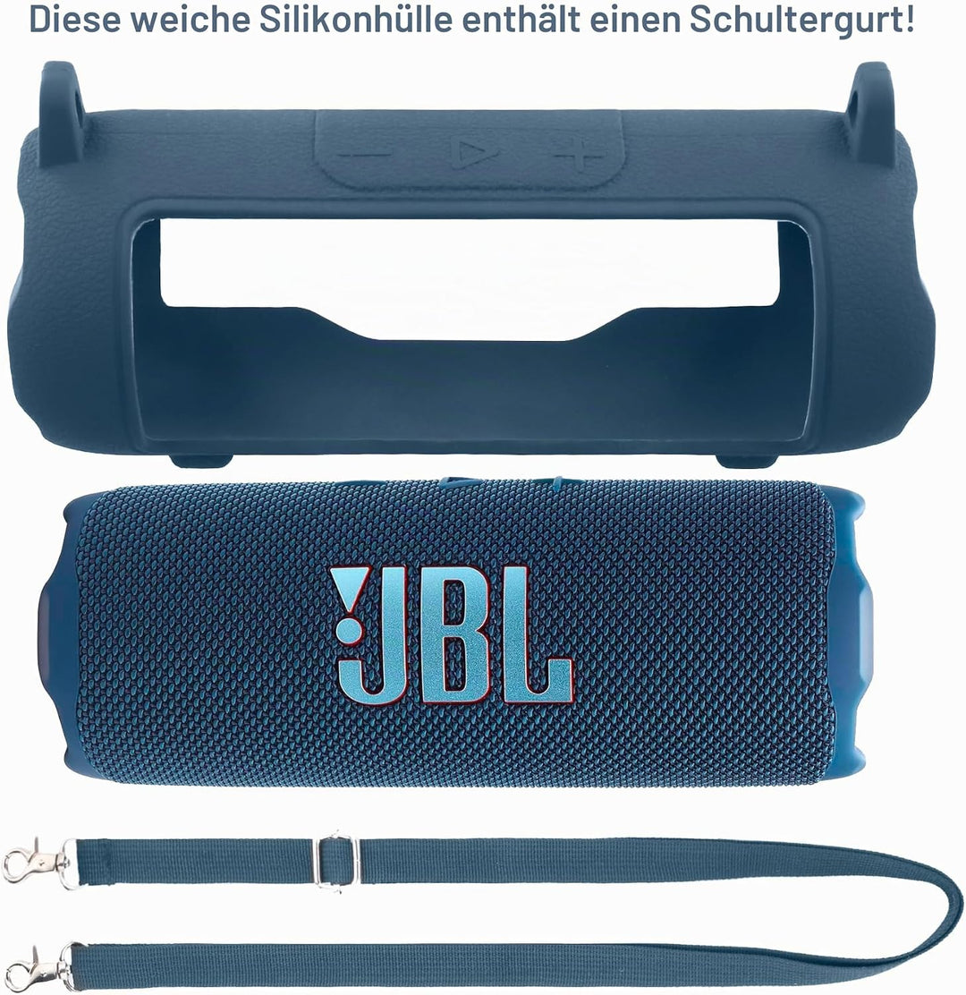 co2CREA Silikonhülle Tragetasche Case für JBL Flip 7 kabelloser tragbarer Bluetooth-Lautsprecher, Nu