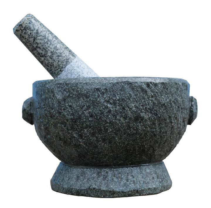 Granit Mörser + Stössel sehr massiv steinmörser innenØ12cm Naturstein Naturmörser