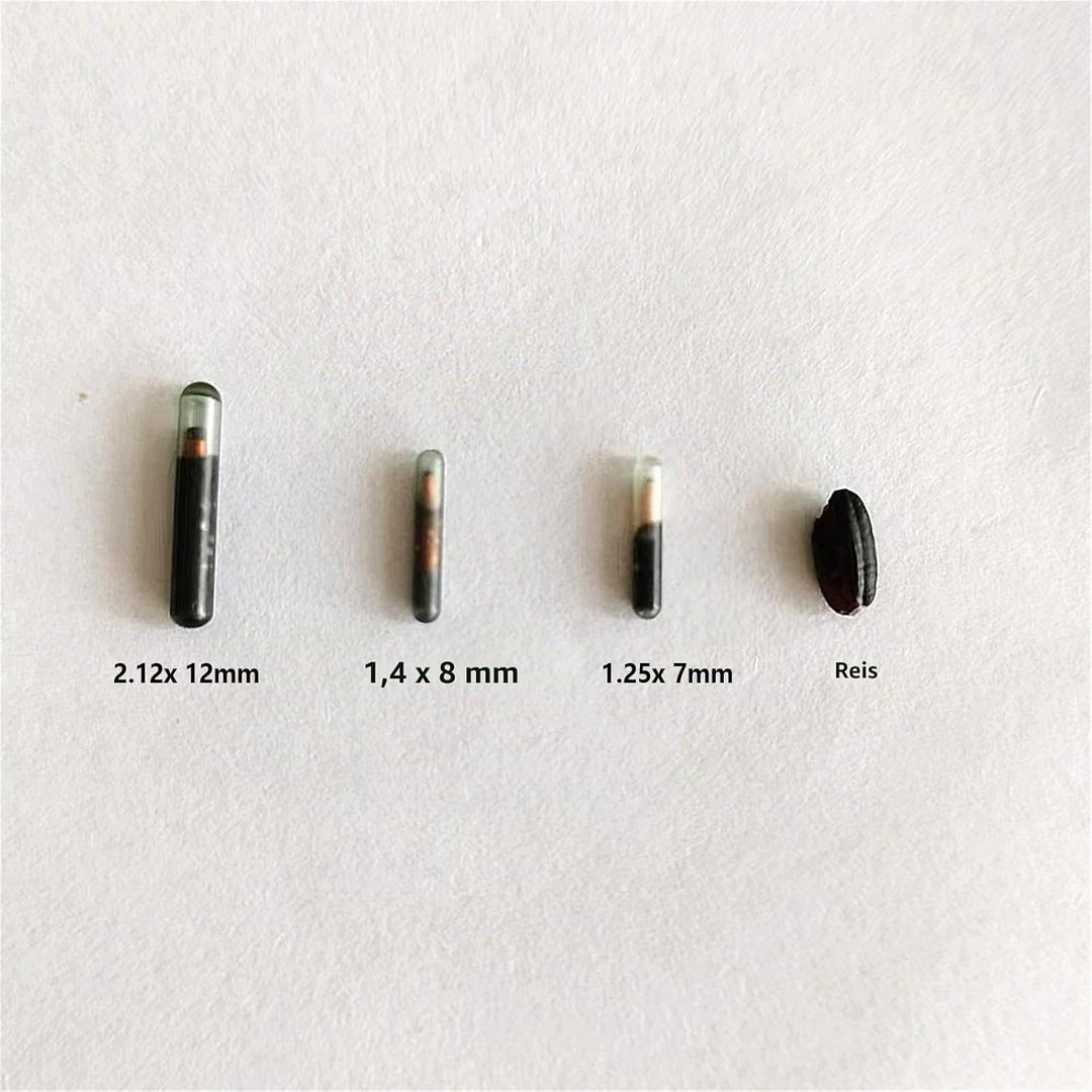 Manruta 20 Stück ISO Haustier-ID Mikrochip-Tags Universal Standard 134,2 kHz FDX-B kleinere Grösse 8