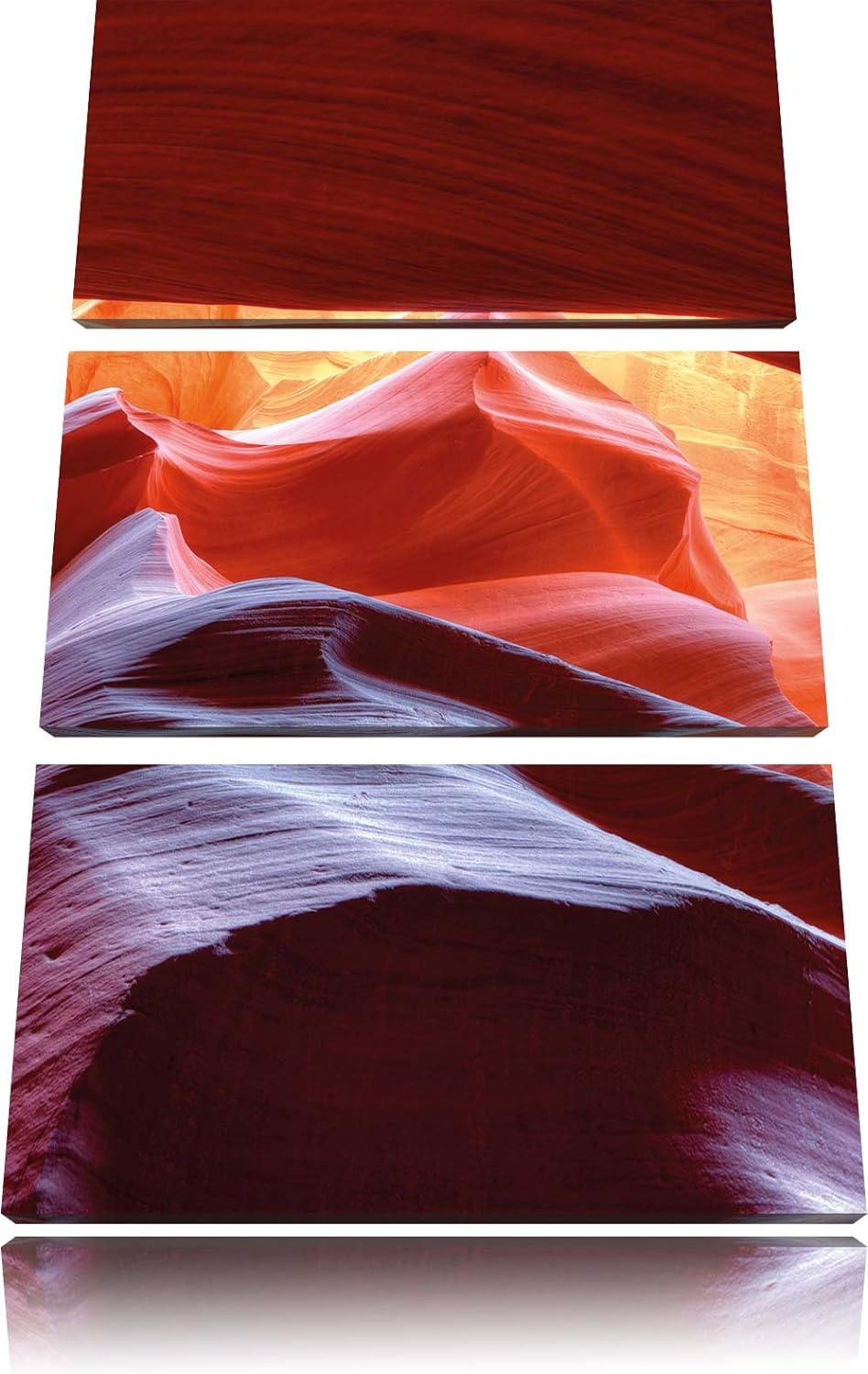 Pixxprint Antelope Canyon Arizona als Leinwandbild/Grösse: 3 Teilig (120x80) cm/Wandbild/Kunstdruck/